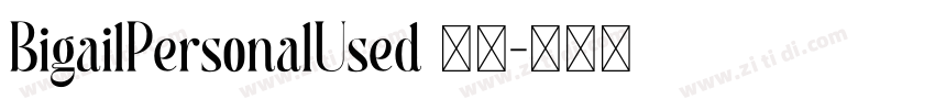 BigailPersonalUsed 常规字体转换